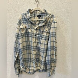 Men’s George 3XL blue and white flannel